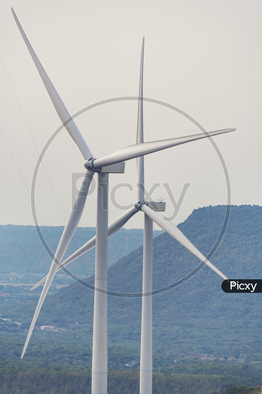 Wind Turbines, Energy power concept
