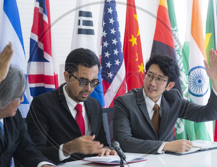 Asian Businessman Completing a Deal in Meeting, Partnership, Collaboration, Corporate concept