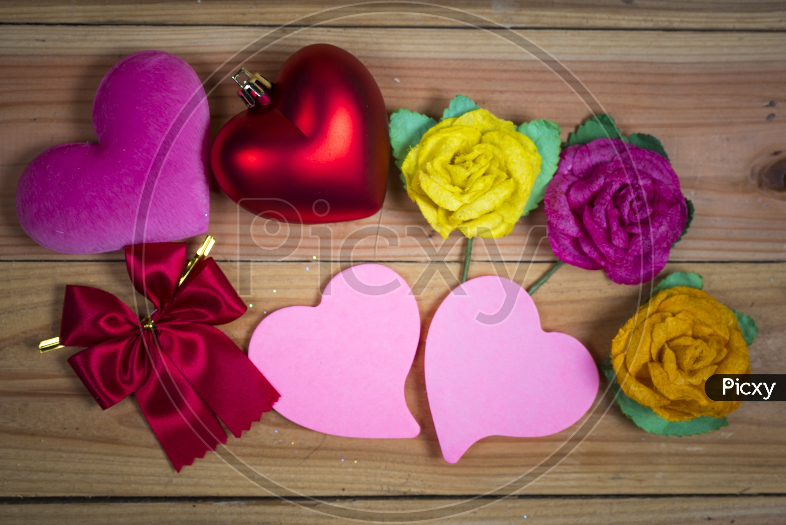 Artistic Background For valentines Day With Crafts And Spacing For text