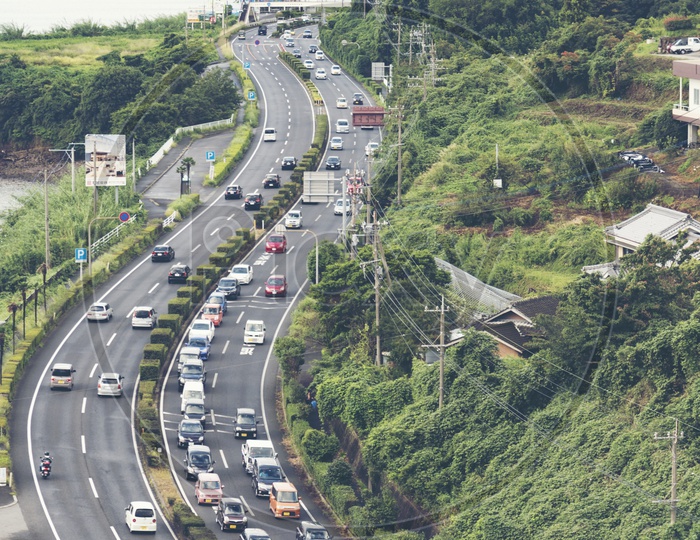 Traffic on Beppu City Roads