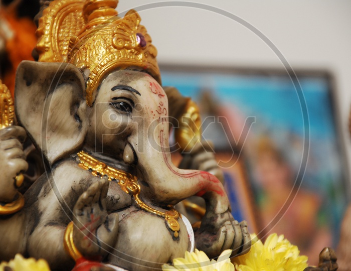 Lord Ganesh Idol Closeup