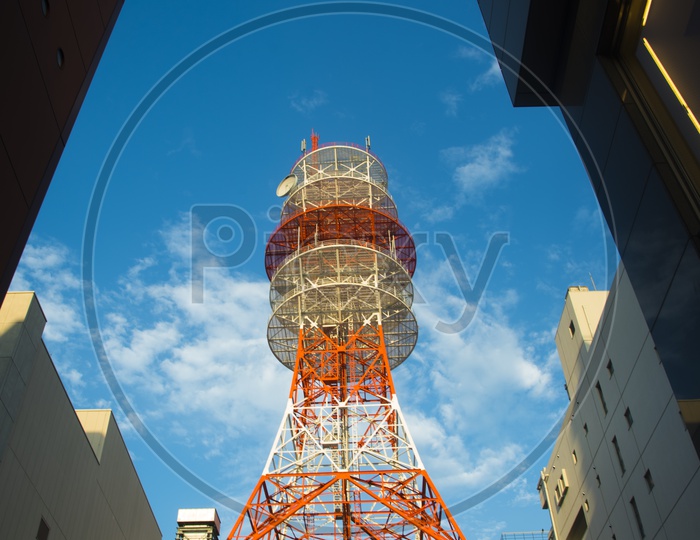 Telecommunication Tower on a Building