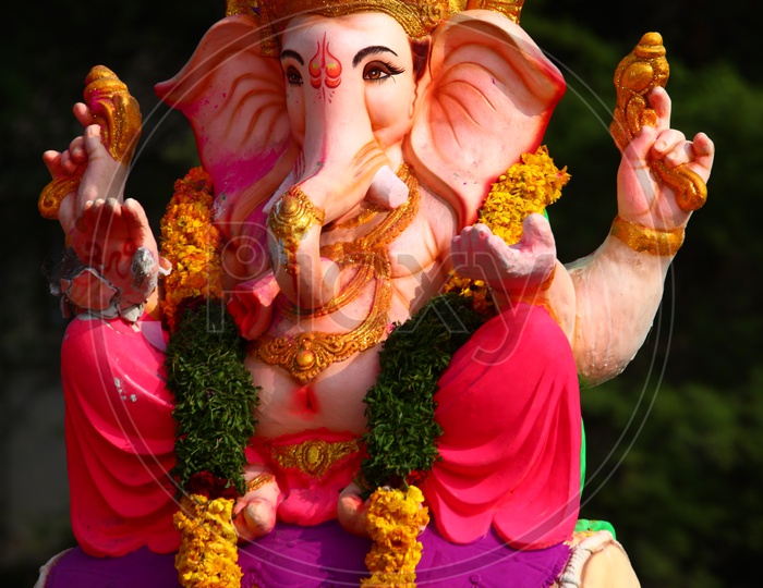 Lord ganesh Idols In Procession During Immersion Or Visarjan