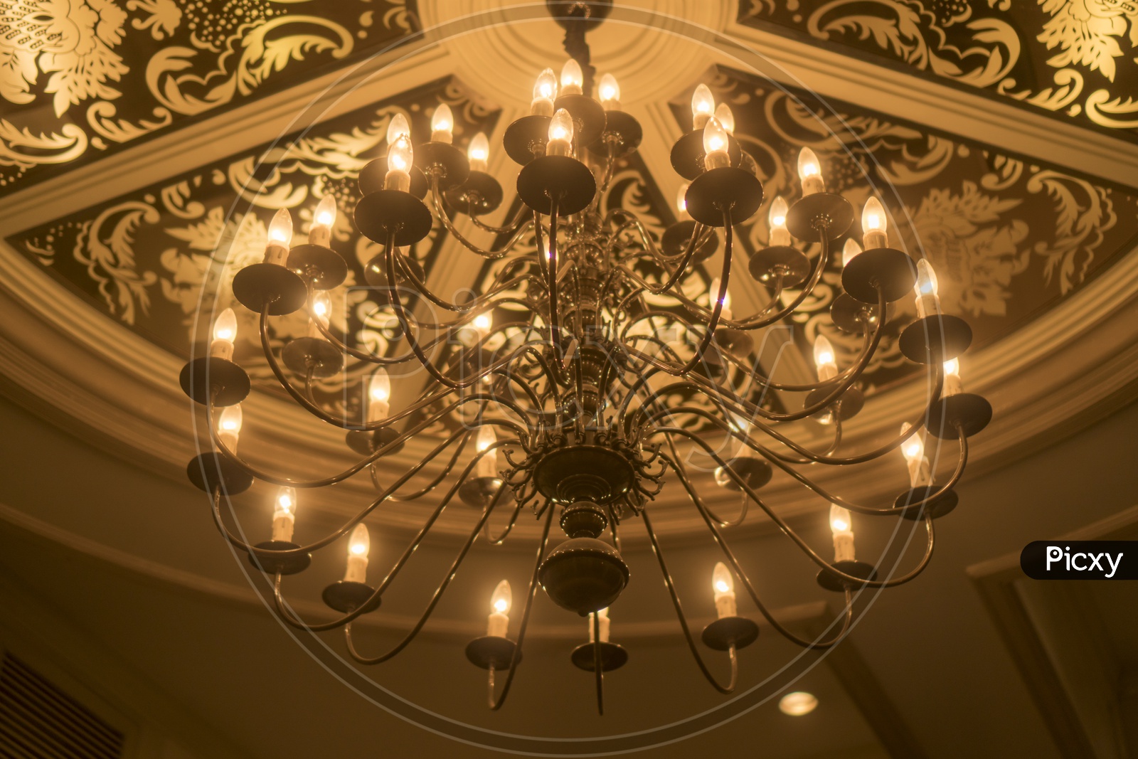 Close up of Chandelier in a Luxury hotel in Thailand