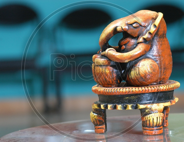 Wooden Idol Of Lord Ganesh