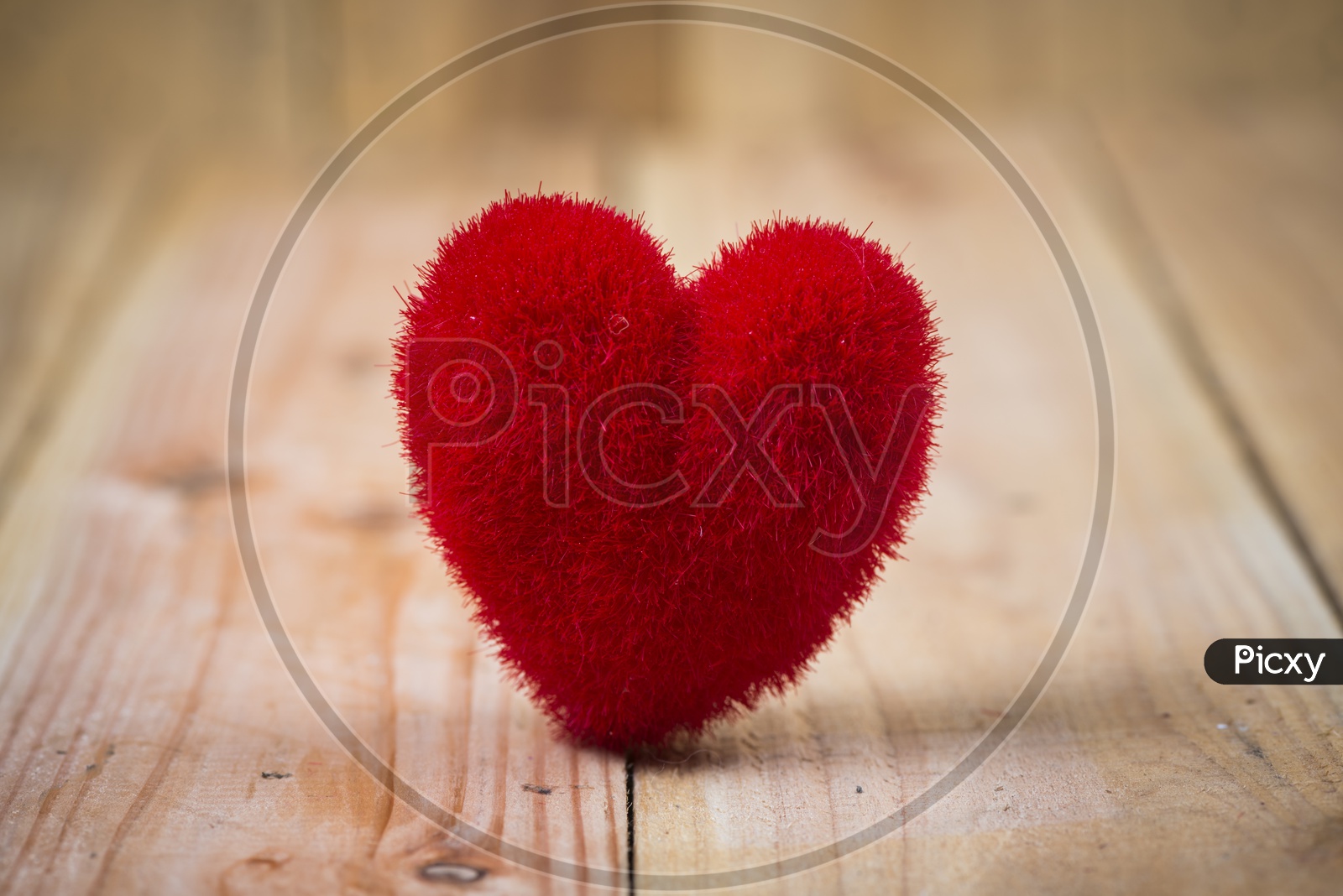 Beautiful valentines love card with red hearts on  Wooden Background