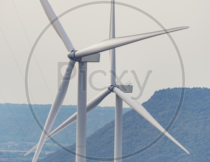 Wind Turbines, Energy power concept