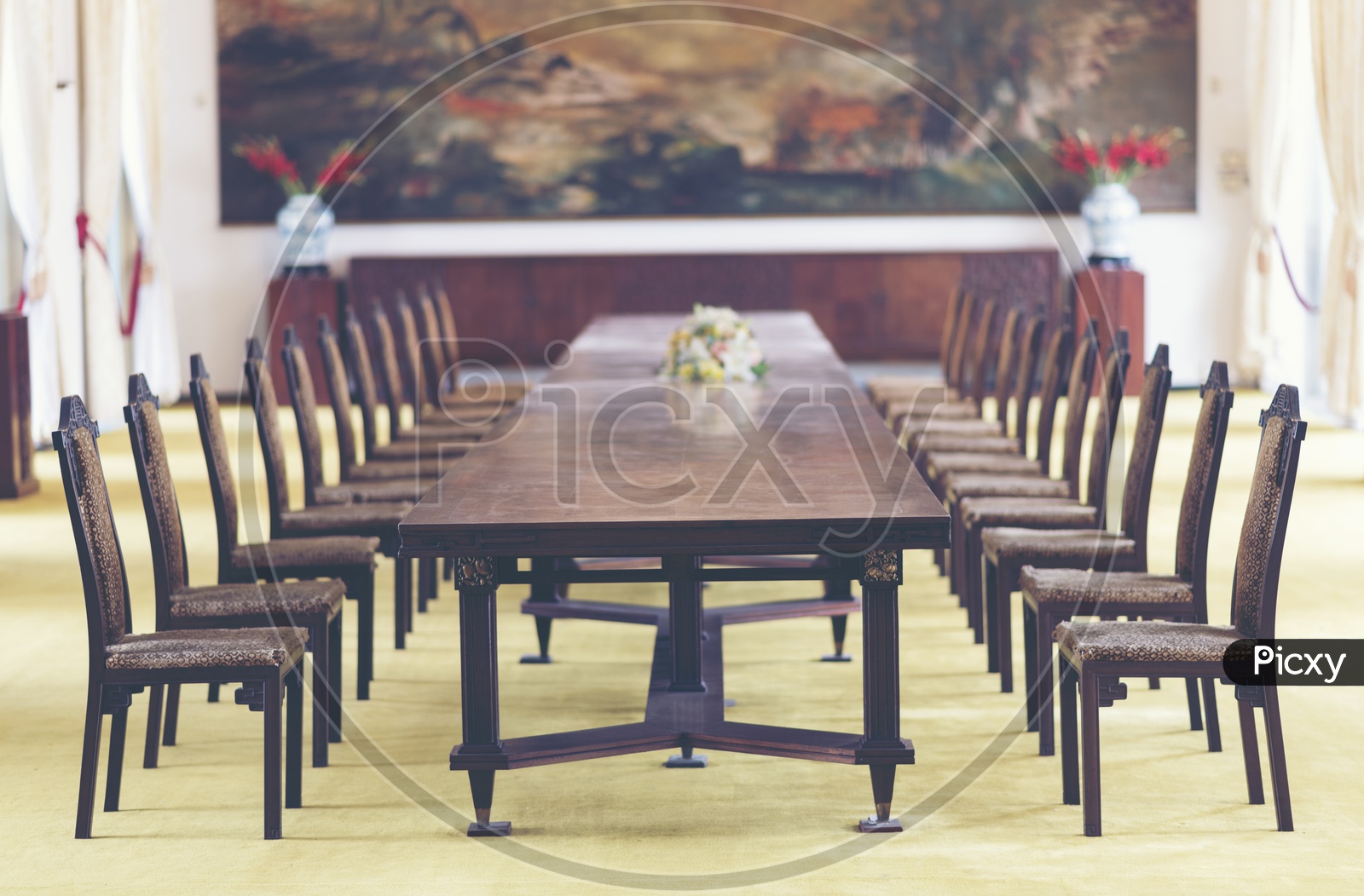 Vintage luxurious table and chair set in Japan