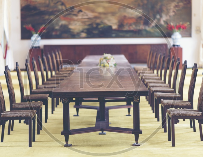Vintage luxurious table and chair set in Japan