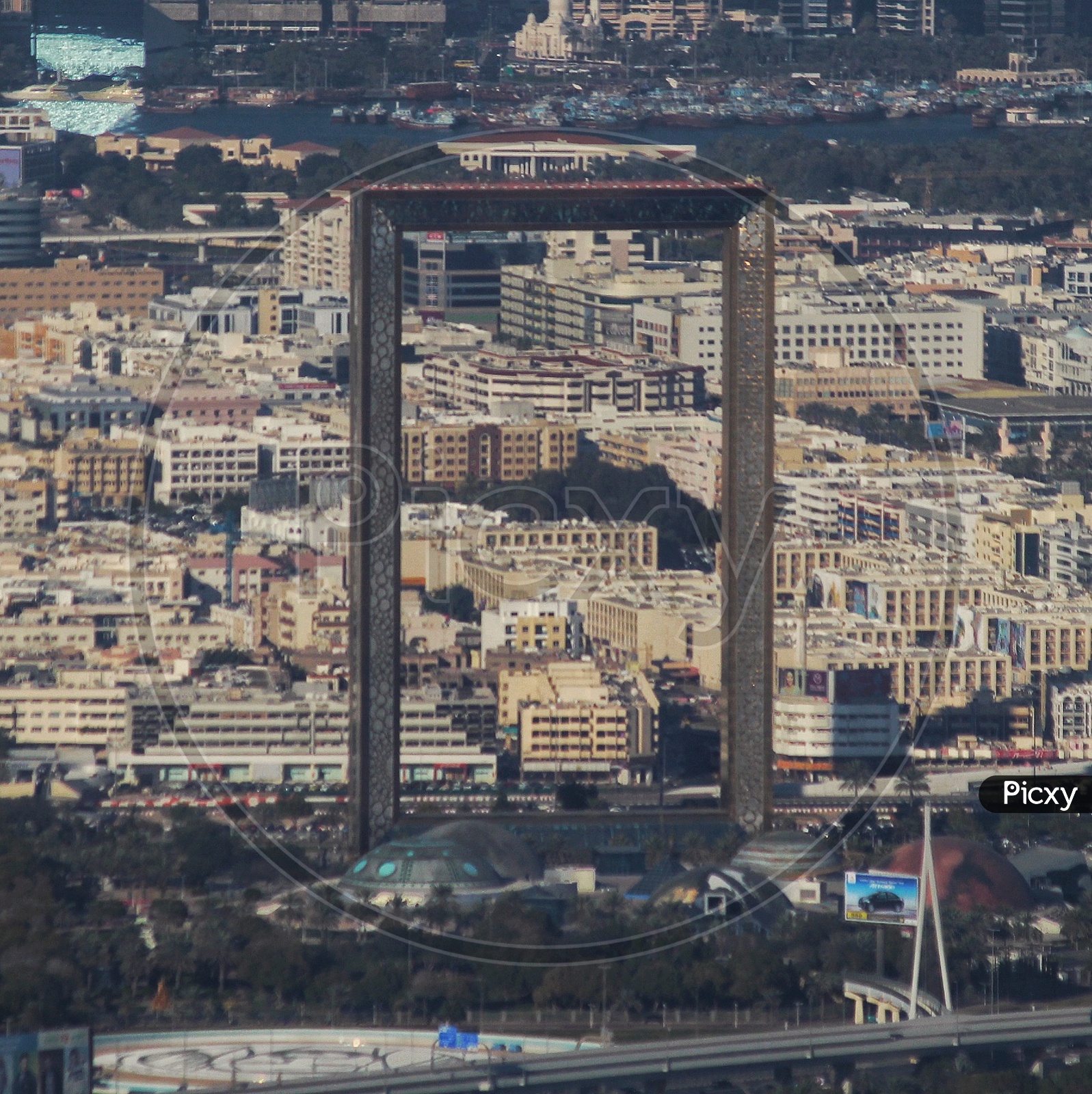 Aerial View of Dubai City