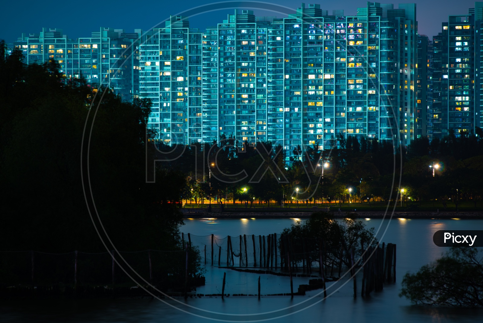Shenzhen Talent Park skyline during night in china