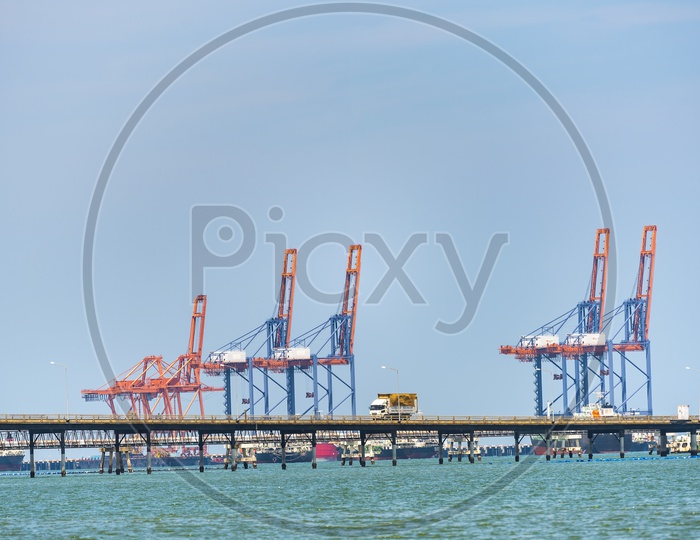 Port of cargo in Laem Chabang, Thailand