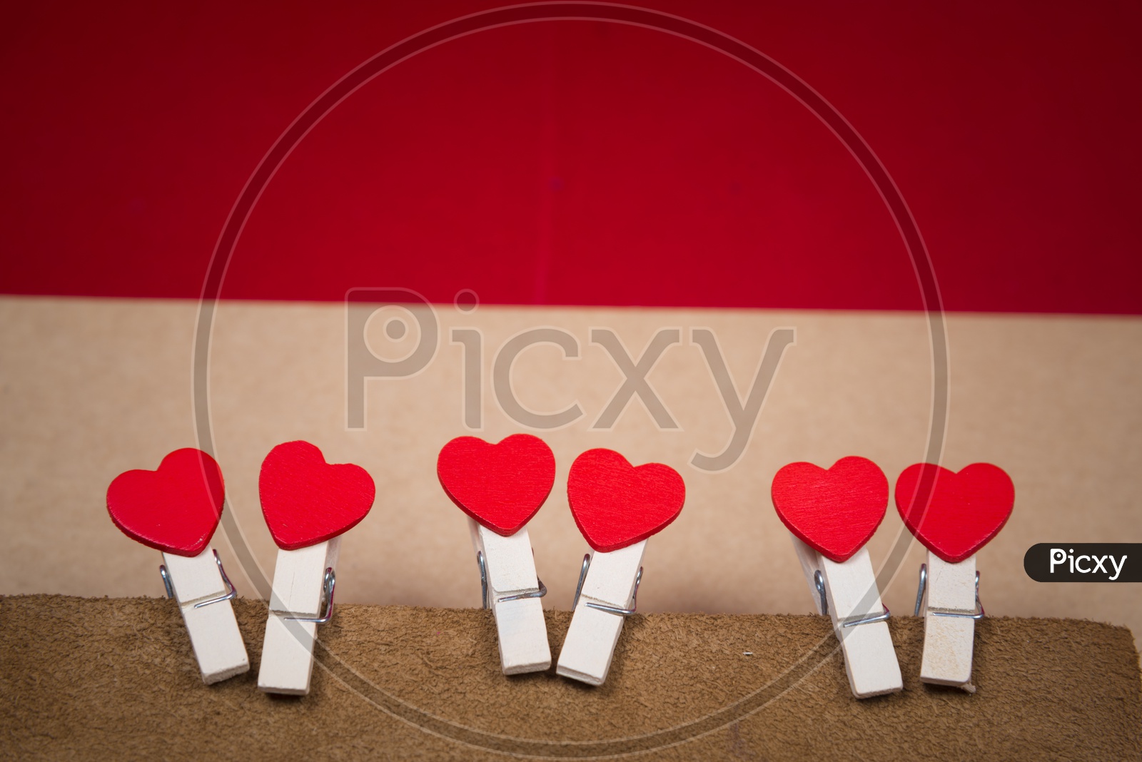 abstract picture for Valentine day With Red Love Hearts  And With Copy Space For Text