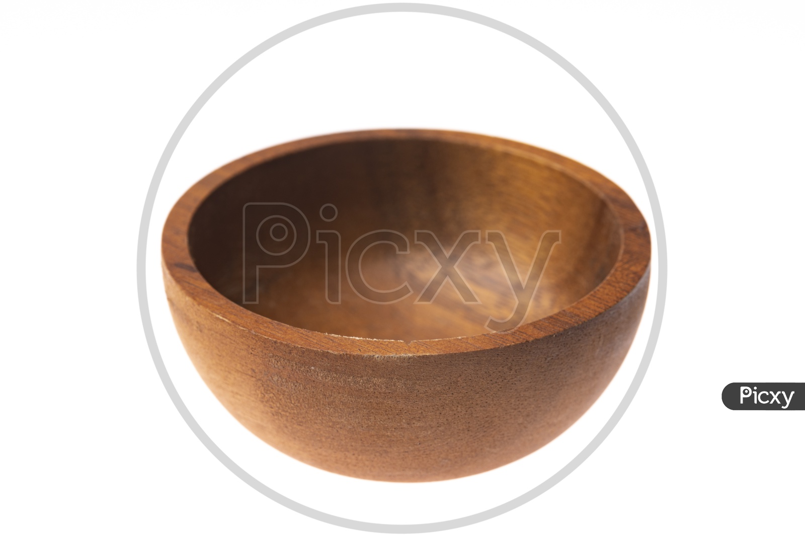 Wooden cup isolated on white background