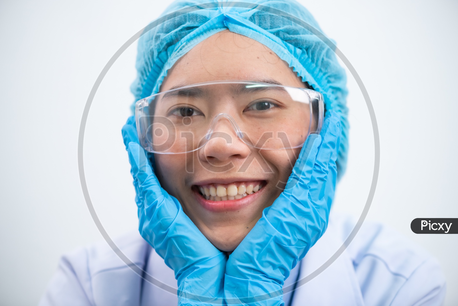 Happy Asian Young Female Scientist