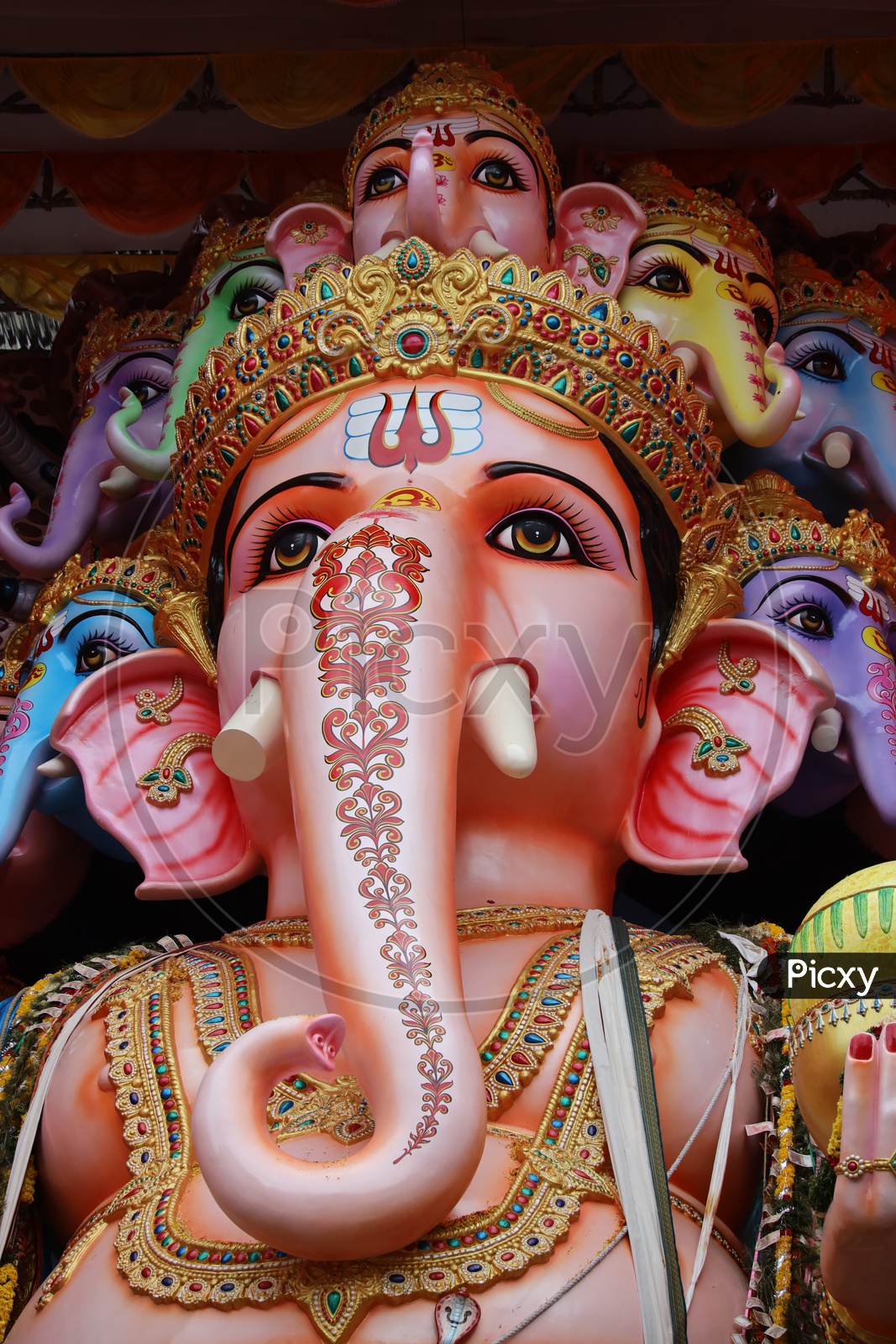 Image of Closeup View of Sri Dwadashaditya Maha Ganapathi Idol In ...