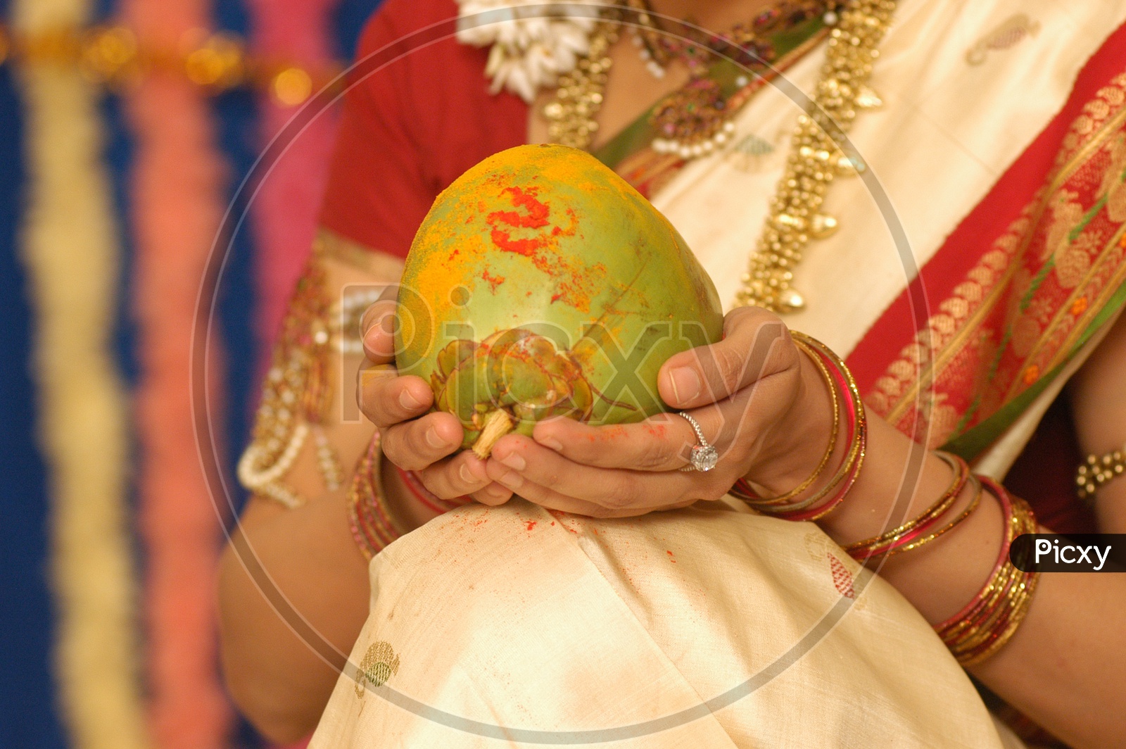 Indian Bride with Coconut