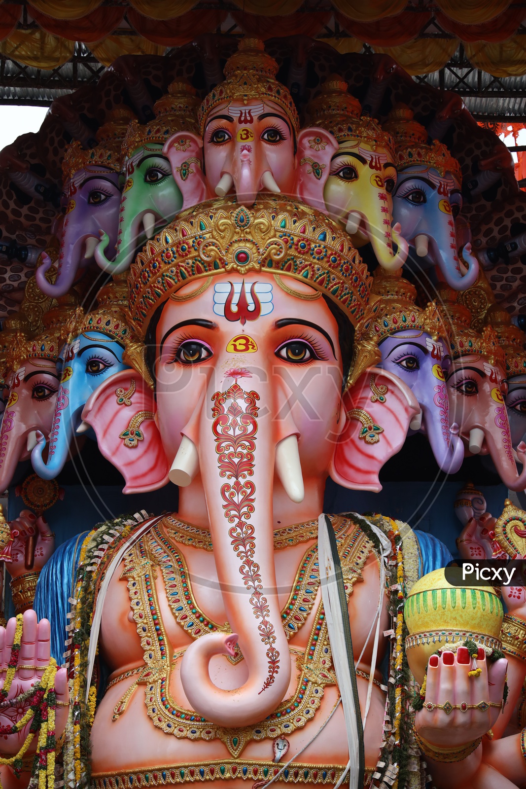 Image of Closeup View Of Khairatabad Ganesh Idol 2019 For Ganesh ...