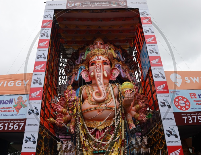 Khairathabad Ganesh  Statue For Ganesh Chathurdhi Festival 2019