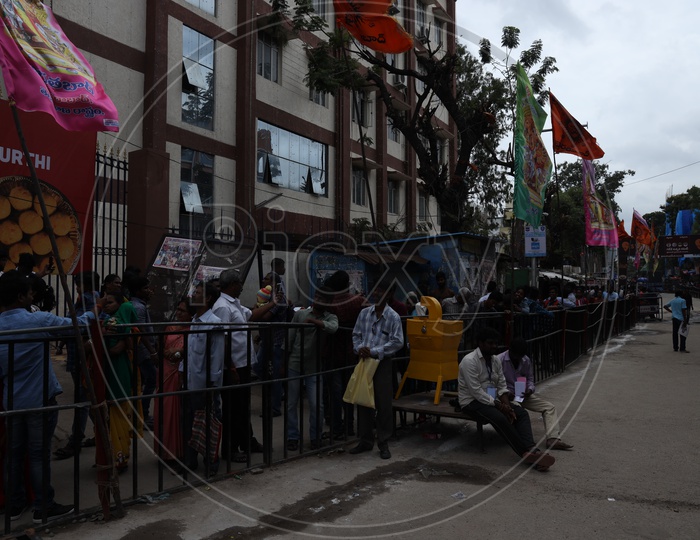 Devotees in Queue Lines at Khairatabad Ganesh Idol