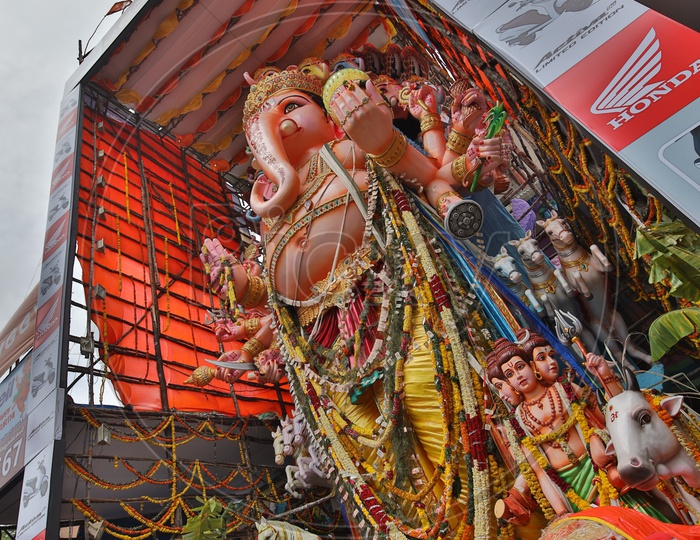 A View Of Khairatabad Ganesh Idol 2019 For Ganesh Chathurdhi Festival 2019