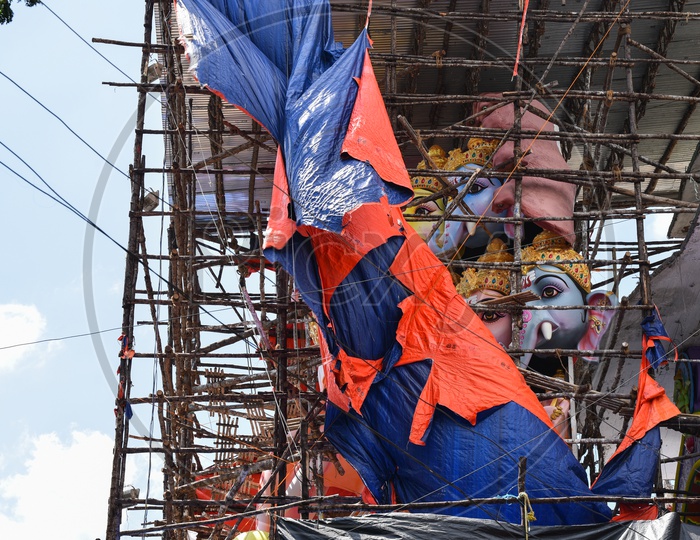 Sri Dwadashaditya Maha Ganapathi, Khairatabad Bada Ganesh ,a 61 foot idol before unveiling on ganesh chaturdhi
