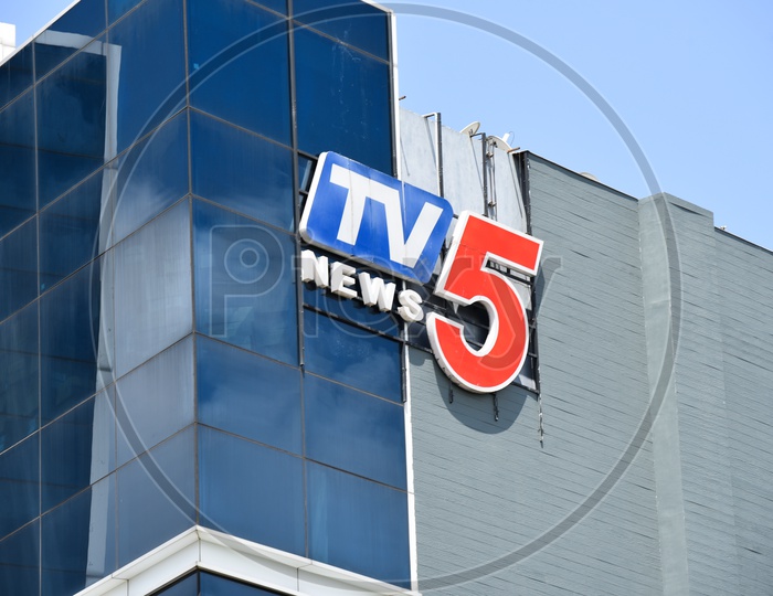 TV5 News Name Board on Building Facade