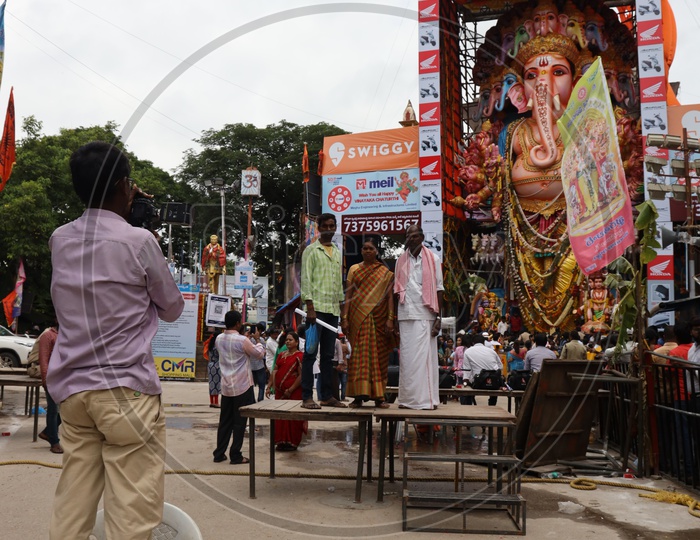 Sri Dwadashaditya Maha Ganapathi Idol In Khairatabad For Ganesh Chathurdhi Festival 2019