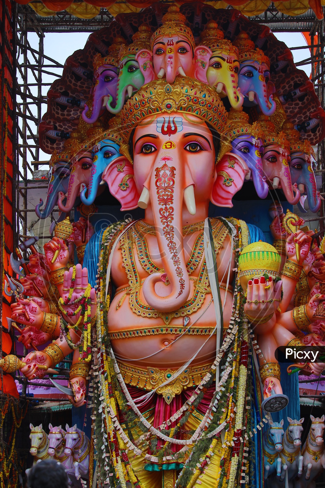 Image of Sri Dwadashaditya Maha Ganapathi Idol In Khairatabad For ...