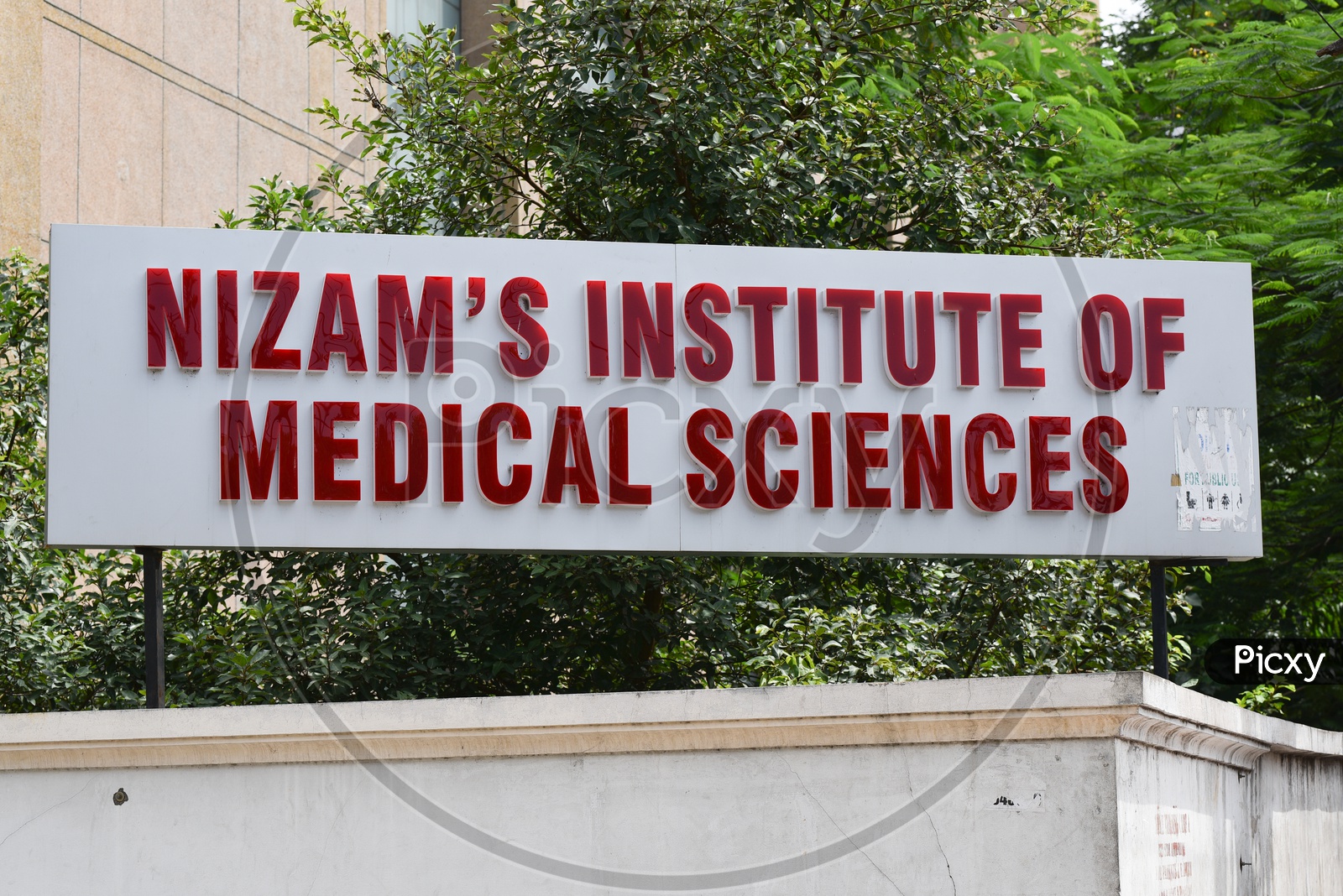 Nizams Institute Of medical Sciences  name Board