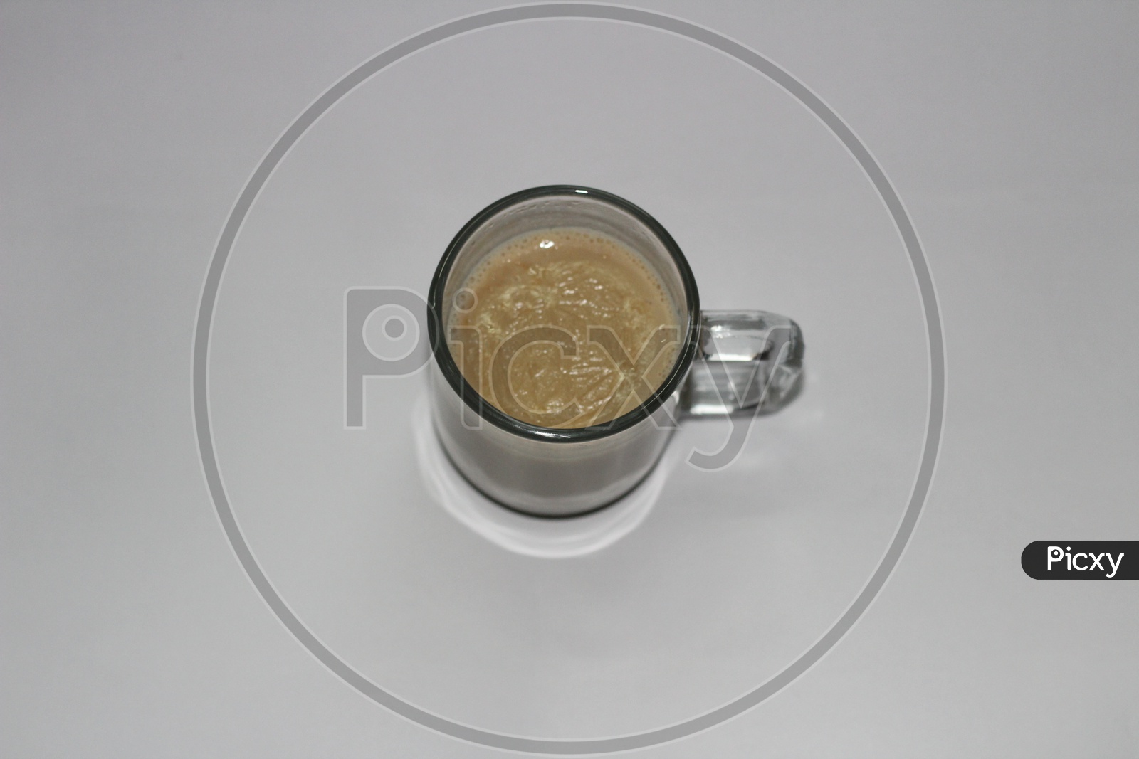Tea Or Coffee in a Glassware Cup On an Isolated White Background
