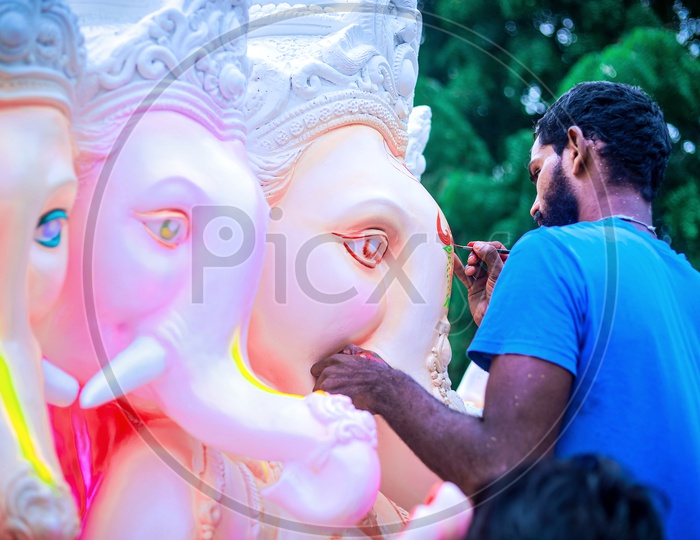 Making of Ganesh Idol