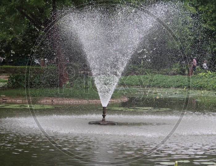 Water Fountain With Water Sprinkler in a Park