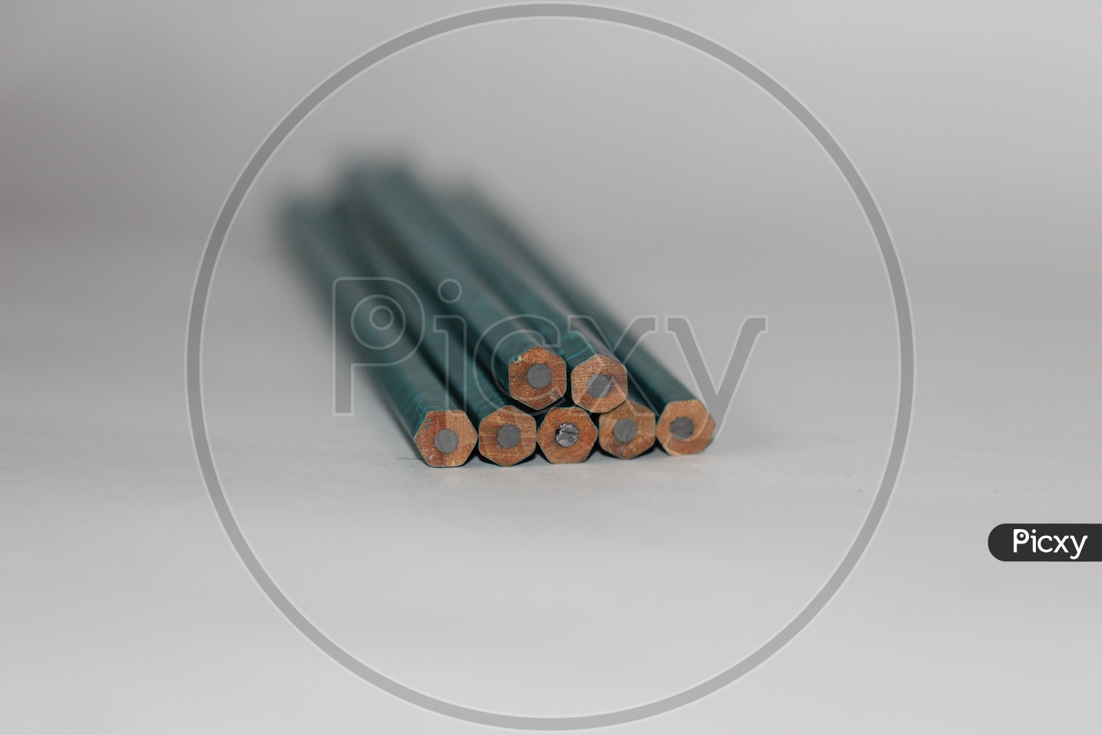 Led Pencils Bunch With Selective Focus On isolated White