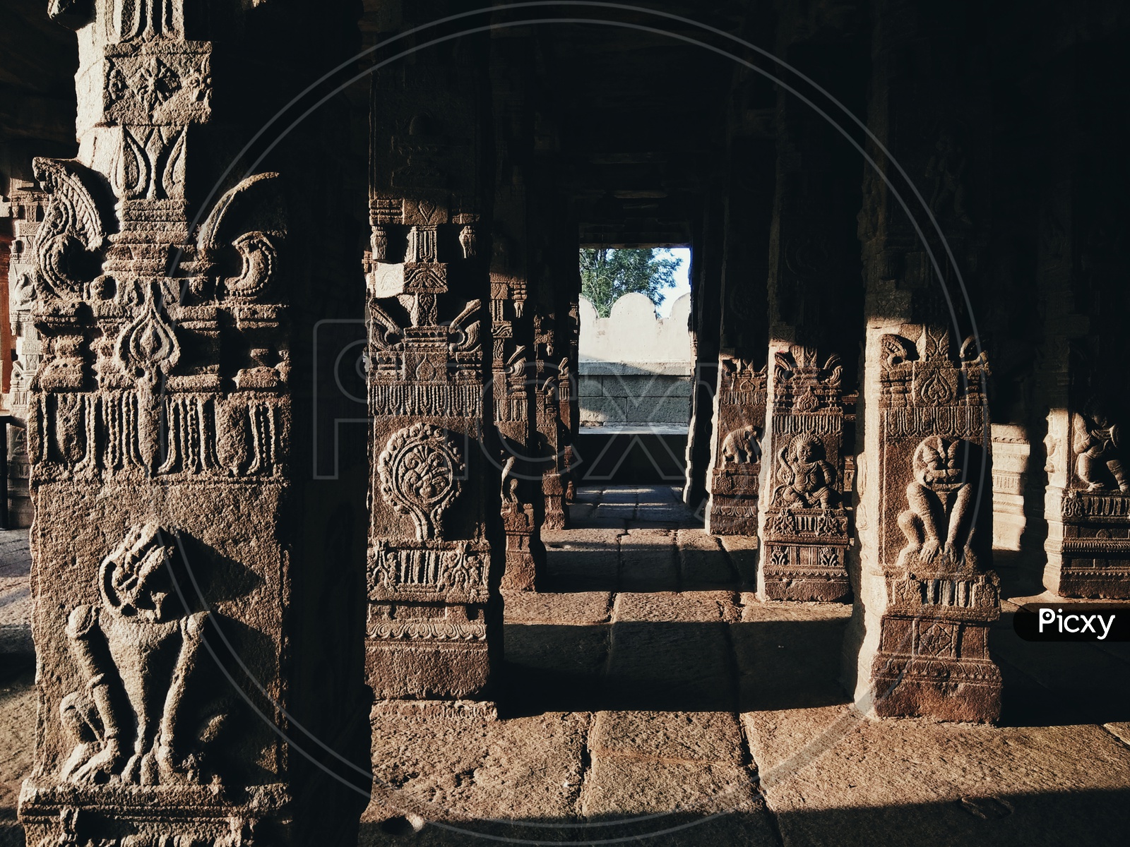 Pillars of Veerabharda Temple