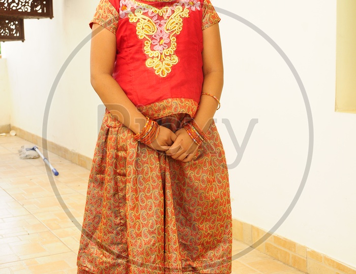 Indian Little girl in a traditional attire