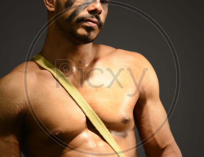 Indian Muscular man during a photosession