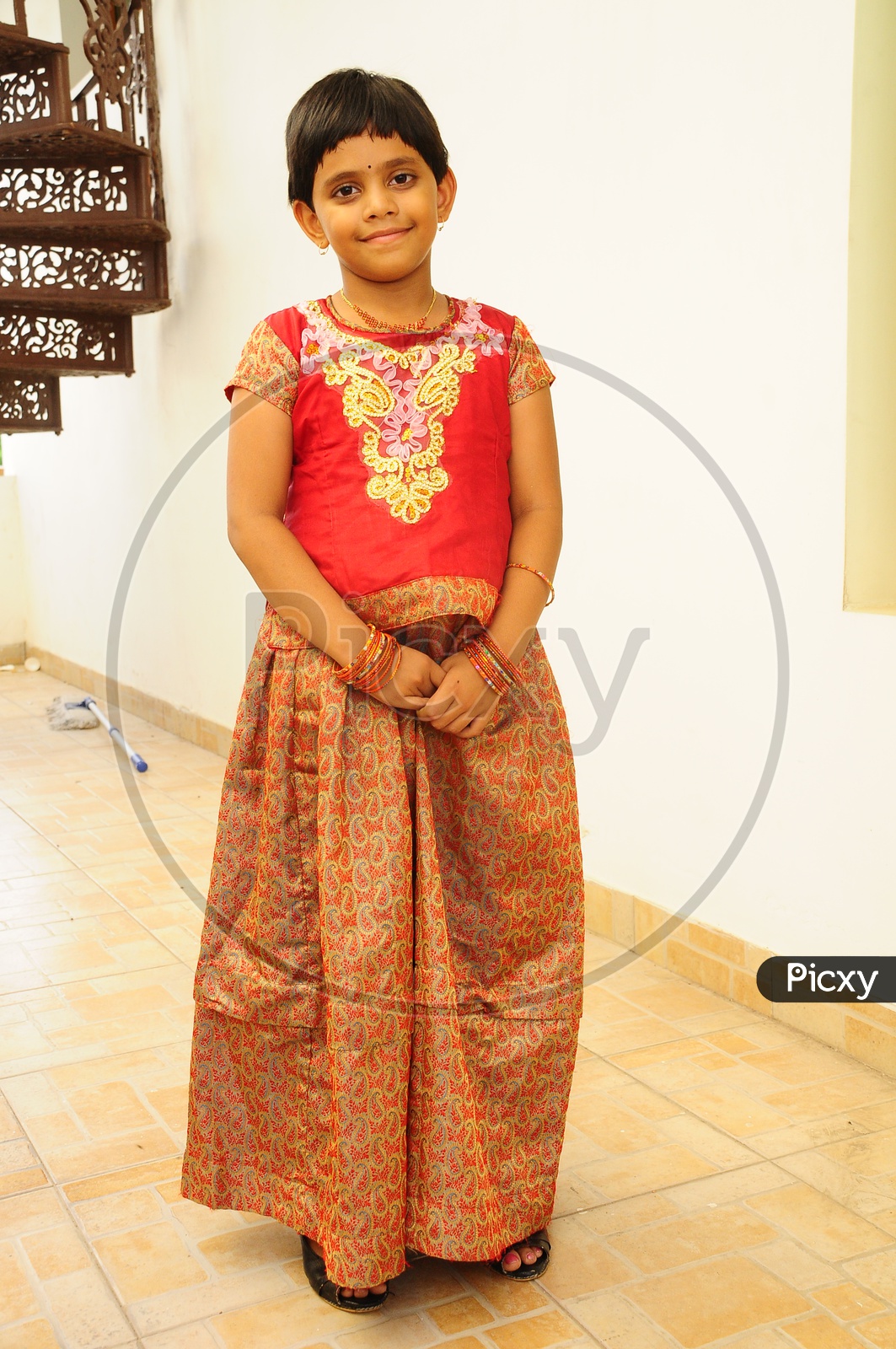 Indian Little girl in a traditional attire