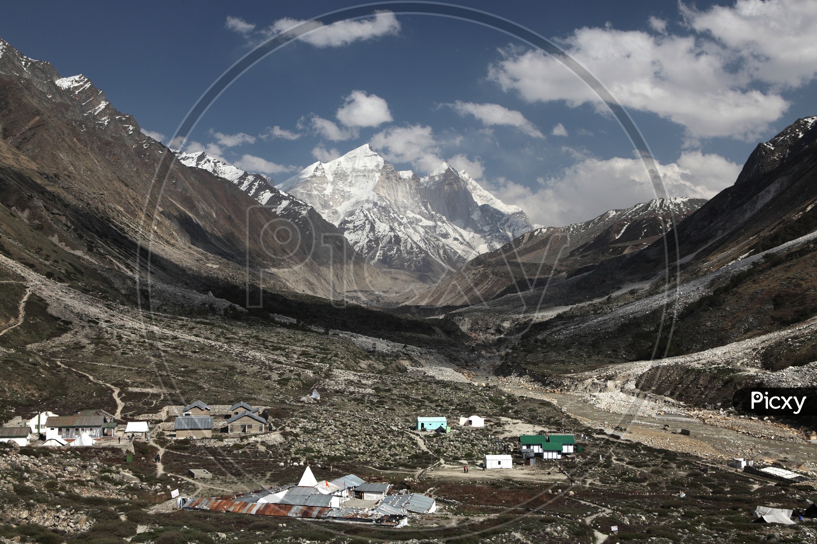 Image Of Bhagirathi Peaks And Gangotri Glacier View From Bhojbasa Ue Picxy
