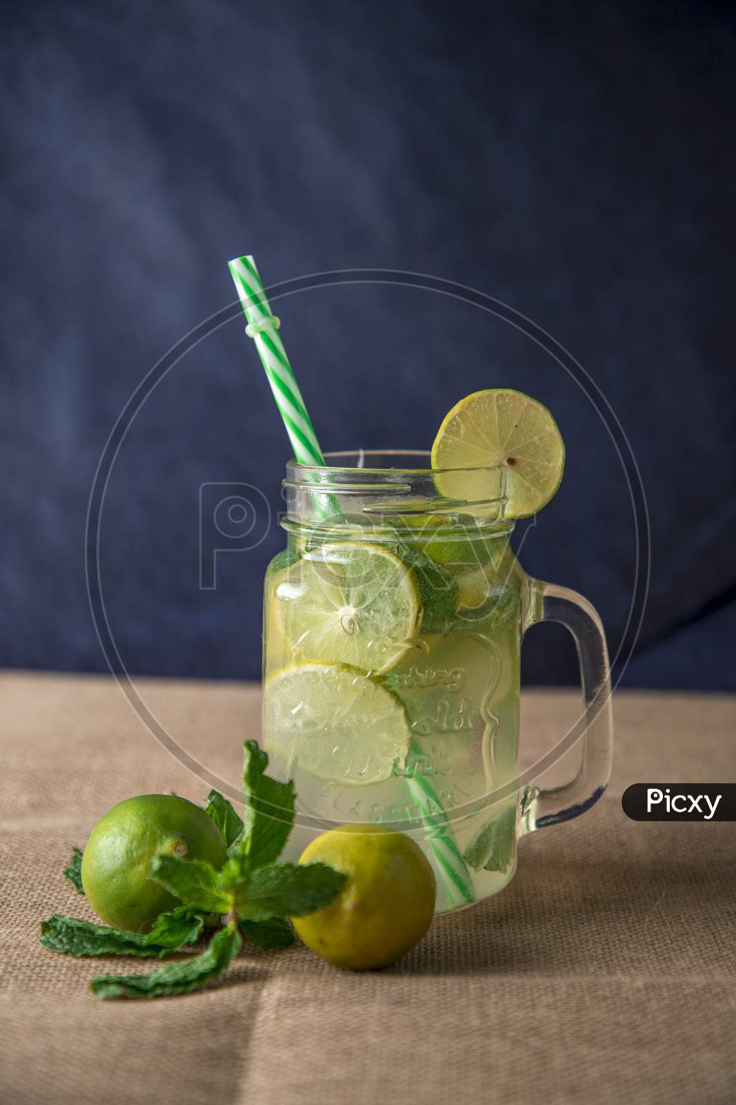 Lemon Juice Is a Traditional Summer Cooler Beverage Served  In Glass  On White Background