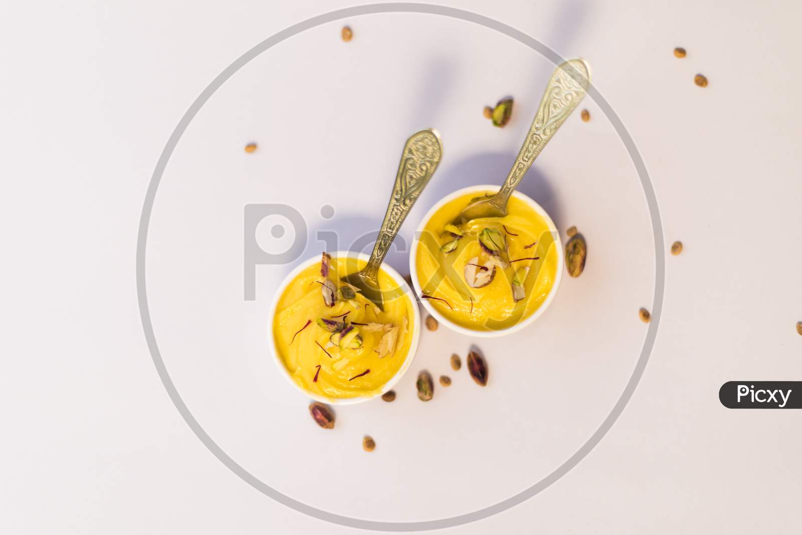 Traditional Food For Marati New Year  Gudipadwa, Aam Panna On an Isolated White Background
