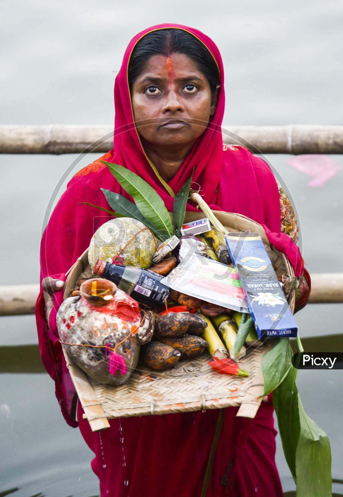 Image of Chhath Puja Festival. Barpeta, Assam.Hindu Devotees Offer ...