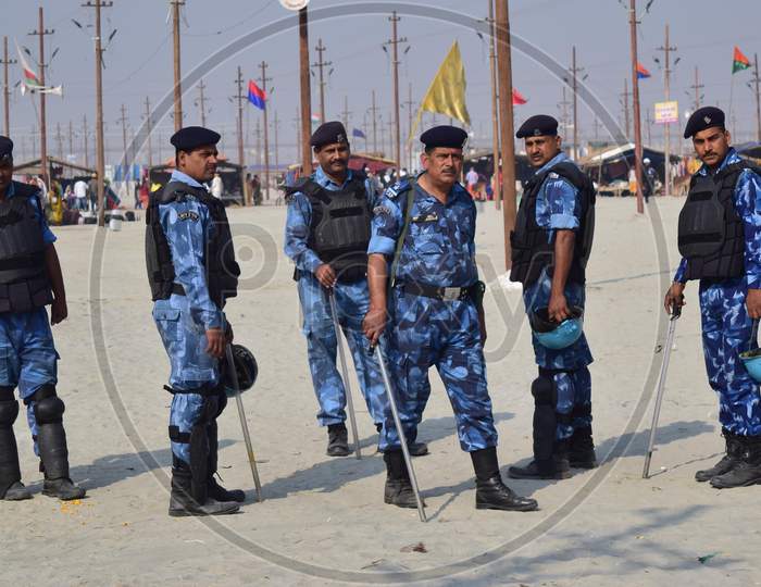 CRPF Security Personal  At Prayagraj Ardh Kumbh Mela 2019