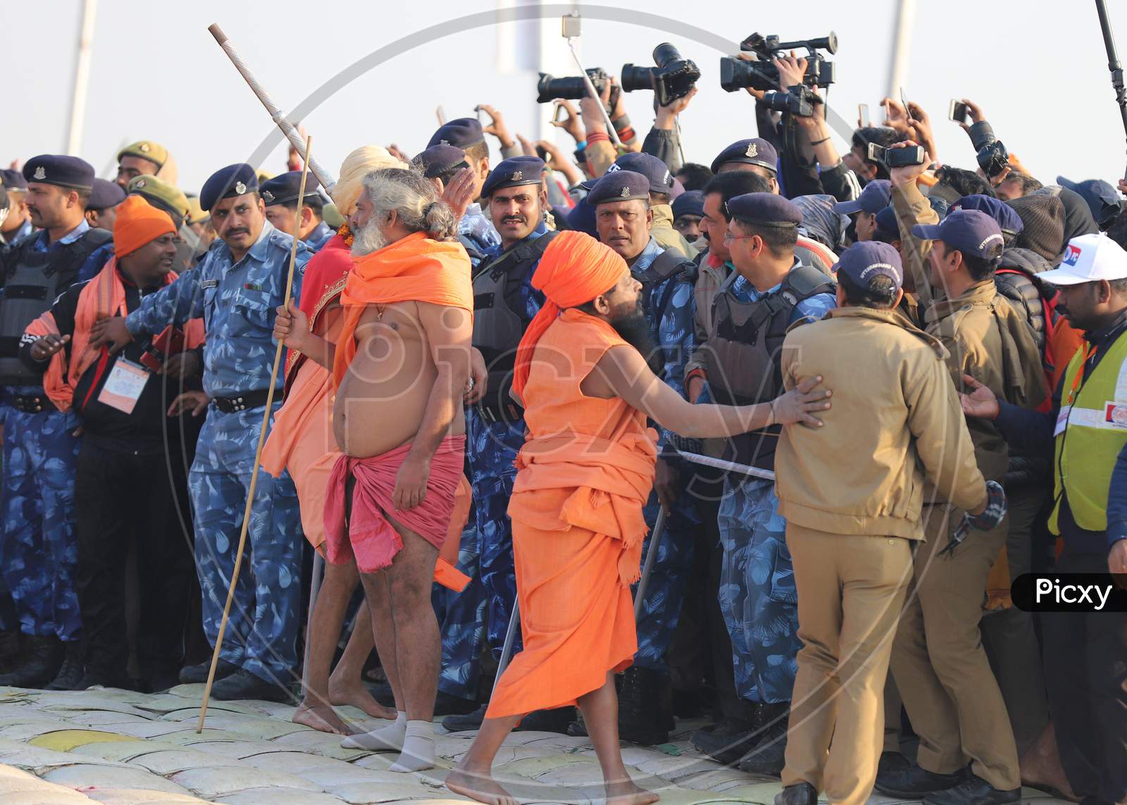 Indian Baba Or Sadhu At Ardh Kumbh Mela 2019