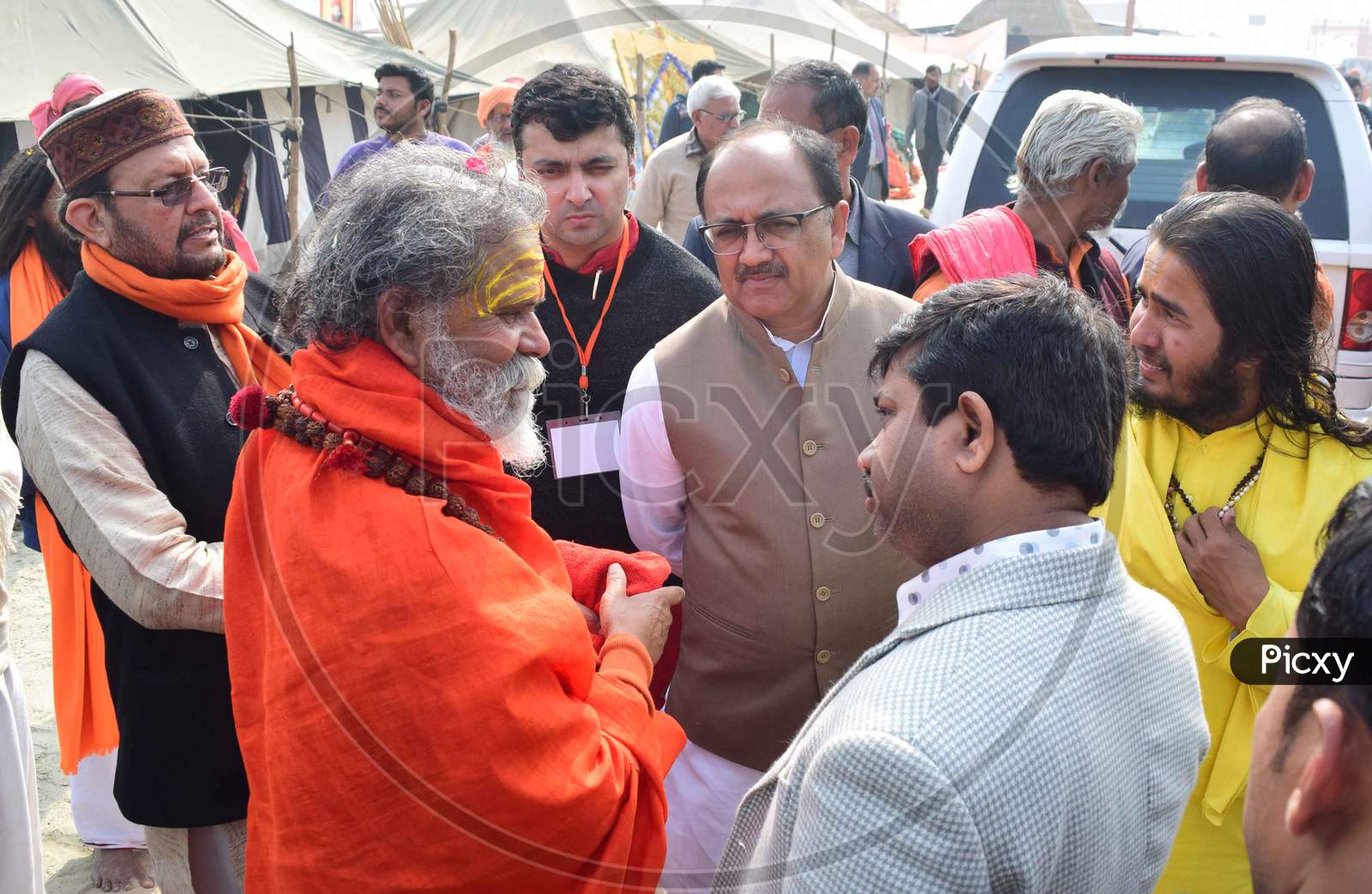 Hindu Baba or Sadhu In Prayagraj During Ardh Kumbh Mela 2019