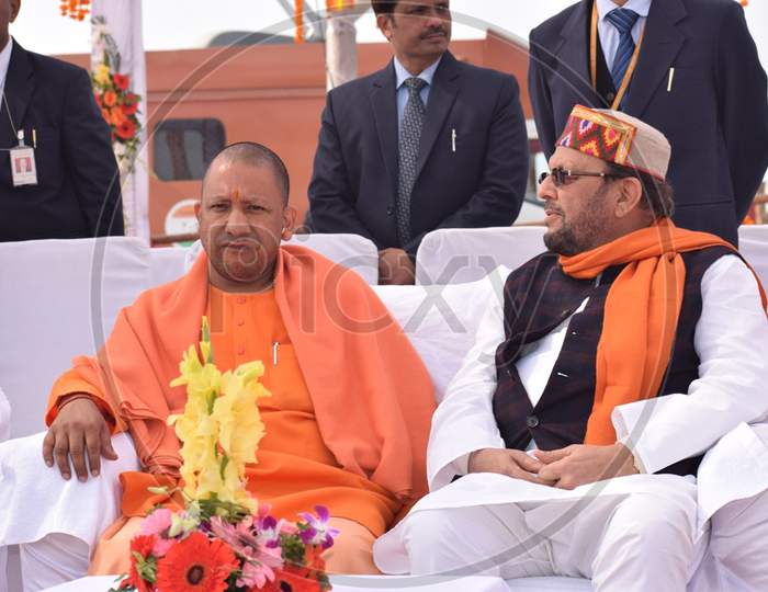 Uttar Pradesh CM Yogi Adithyanadh  At Gandhi Resurgence Summit Event Held At  Prayagraj Ardh Kumbh Mela 2019