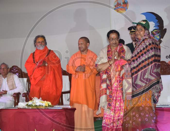 Uttar Pradesh CM Yogi Adithyanath    At Gandhi Resurgence Summit Event Held At  Prayagraj Ardh Kumbh Mela 2019