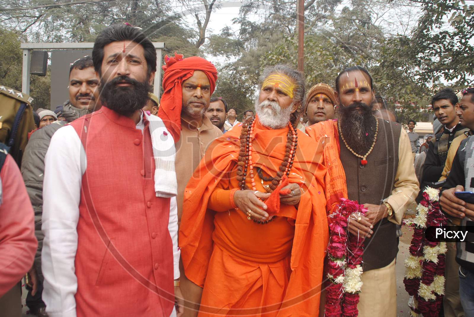 Hindu Sadhu Or Baba in Prayagraj During Ardh Kumbh Mela in Allahabad