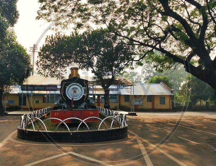 Front view of Baripada railway station