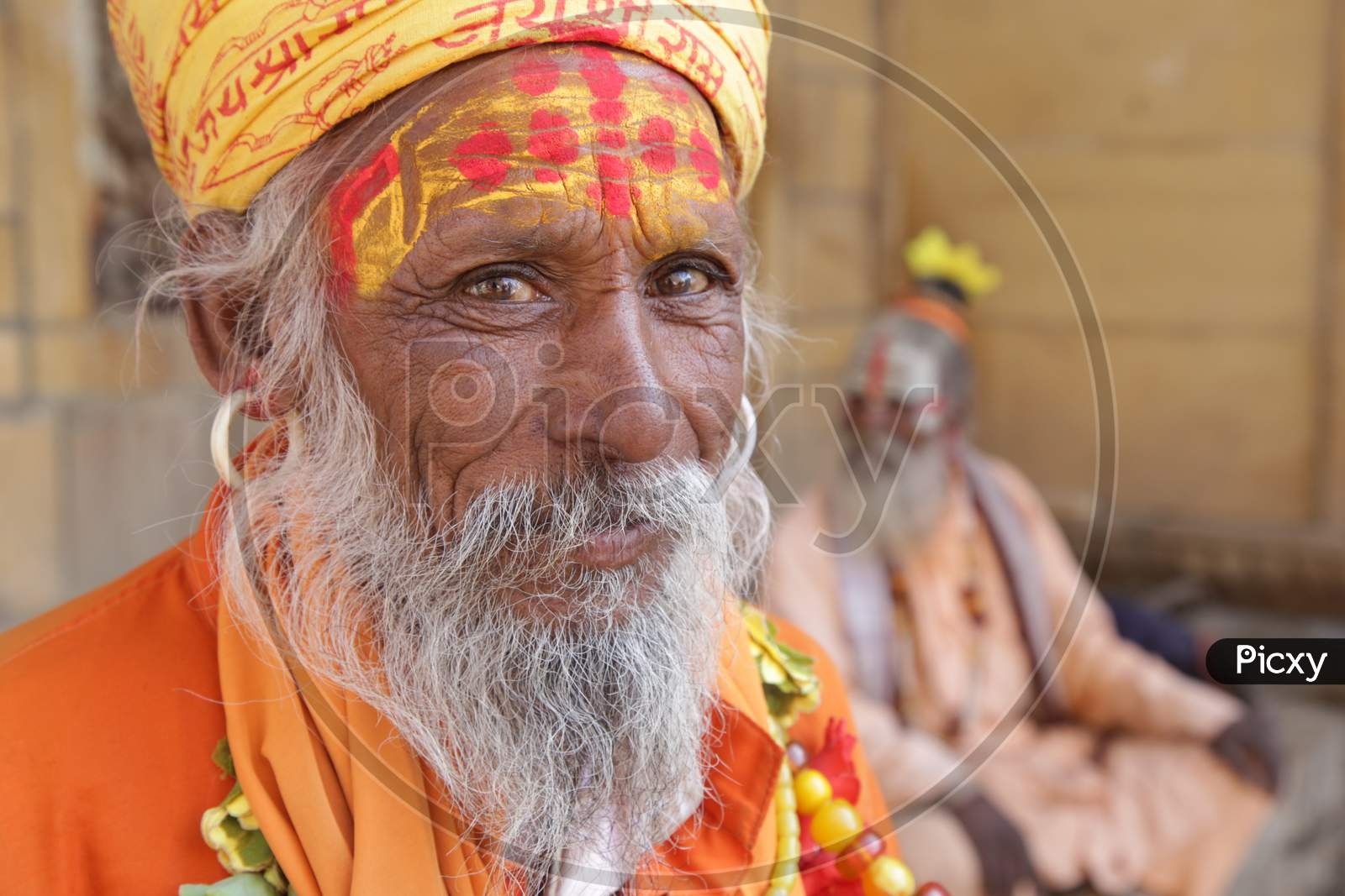Close up of Rajasthani saint